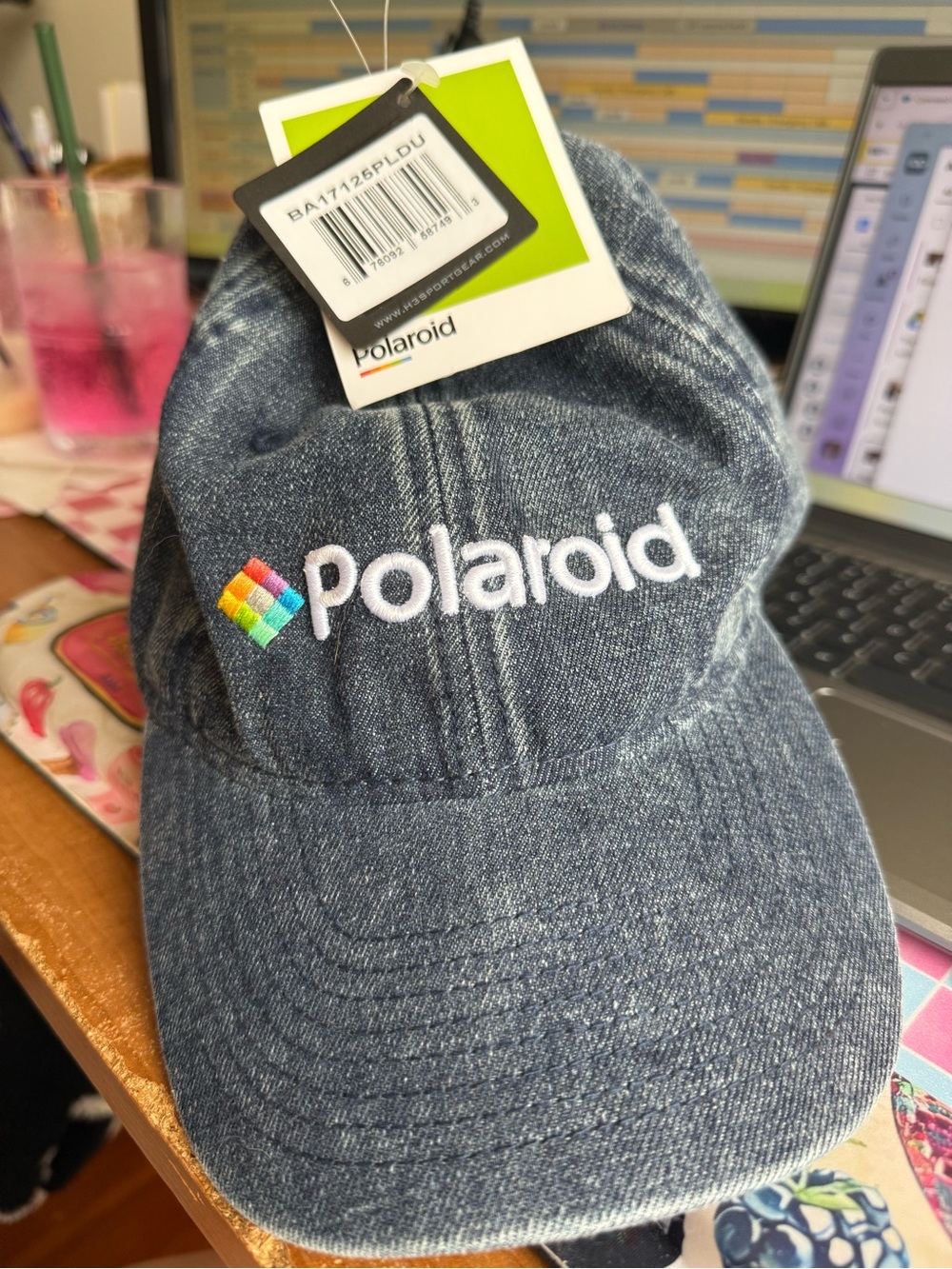 NWT Difuzed Polaroid unisex hat / OSFM / denim